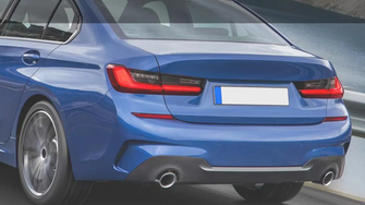 DOKŁADKI tylne wloty powietrza BMW 3 G20 G21 czarny połysk SPOILER prelci
