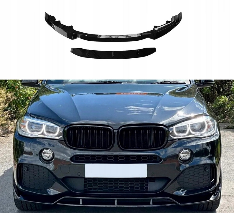Komplet dokładek do BMW F15 X5 2013-2018 czarny przód tył progi ZESTAW