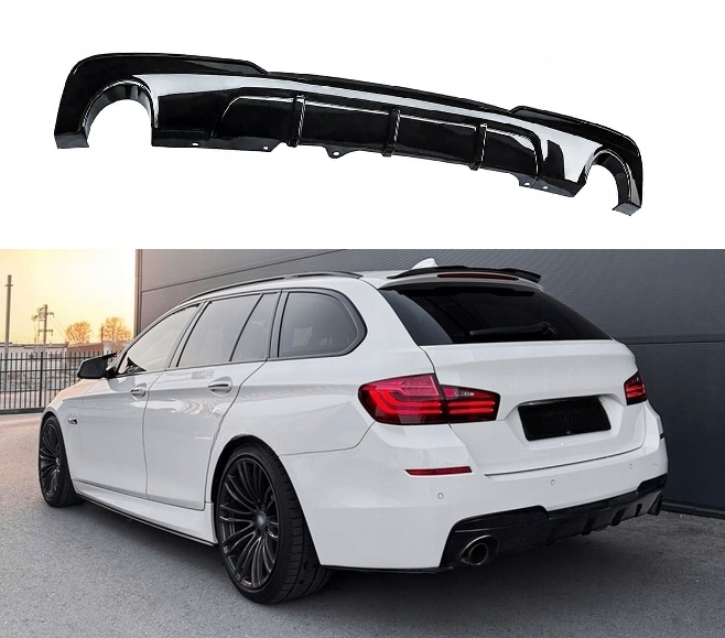 Komplet dokładek do BMW F10 F11 CZARNY POŁYSK przód tył progi ZESTAW