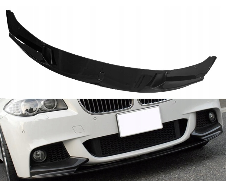 Komplet dokładek do BMW F10 F11 CZARNY POŁYSK przód tył progi ZESTAW