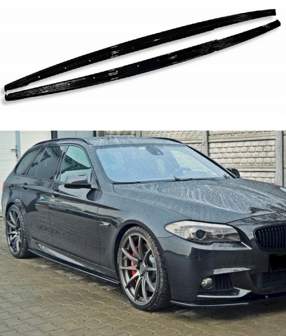 Komplet dokładek do BMW F10 F11 CZARNY POŁYSK przód tył progi ZESTAW