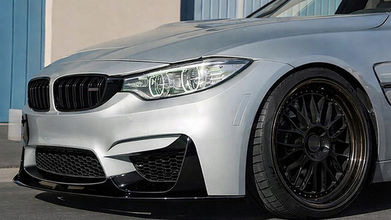 DOKŁADKA Splitter PRZÓD do BMW F80 F82 F83 M3 M4 czarny połysk spoiler jednoczęściowa