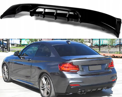 Komplet dokładek do BMW F22 23 CZARNY POŁYSK przód tył progi spoiler ZESTAW
