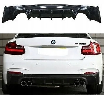 Komplet dokładek do BMW F22 23 CZARNY POŁYSK przód tył progi spoiler ZESTAW