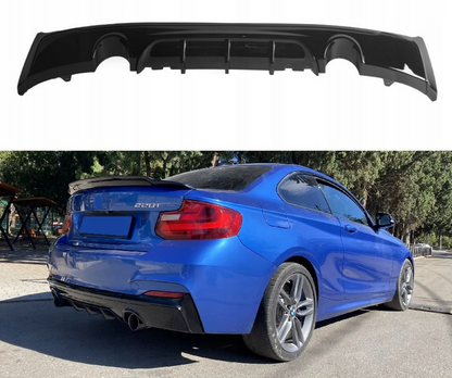 Komplet dokładek do BMW F22 23 CZARNY POŁYSK przód tył progi spoiler ZESTAW