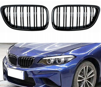 Komplet dokładek do BMW F22 23 CZARNY POŁYSK przód tył progi spoiler ZESTAW