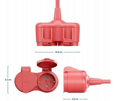 Przedłużacz ogrodowy kabel Zasilający 3 m IP44 H07RN-F 3G1.5mm deleyCON