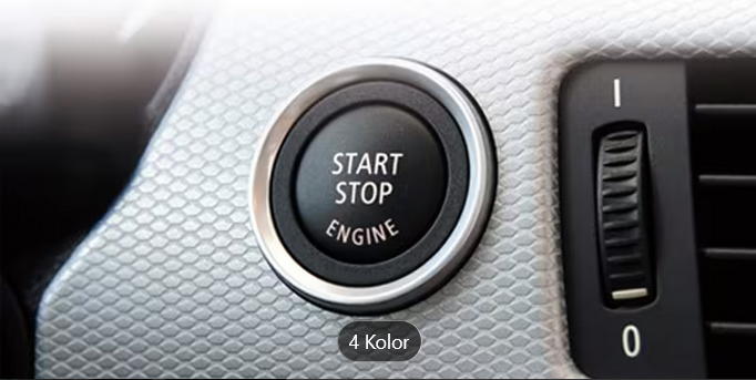Nakładka obudowa Przycisk Start Stop BMW Serii E87 E90 E60 E81 E91 E92 E93 E61 E83 E84 E70 E71 E89X3 X5 CZARNY