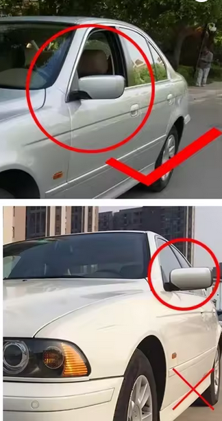 OBUDOWY LUSTEREK do BMW E39 NAKŁADKI na lusterka Mlook M5 czarny połysk