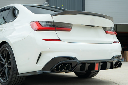 DYFUZOR LED BMW G20 G21 M340 / M340look podwójny na 4 CZARNY POŁYSK SPOILER