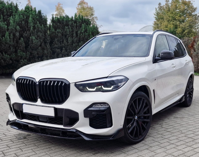 DOKŁADKA PRZÓD BMW G05 X5 2018-2023 przedni przednia SPLITTER spoiler czarny połysk (Kopia)