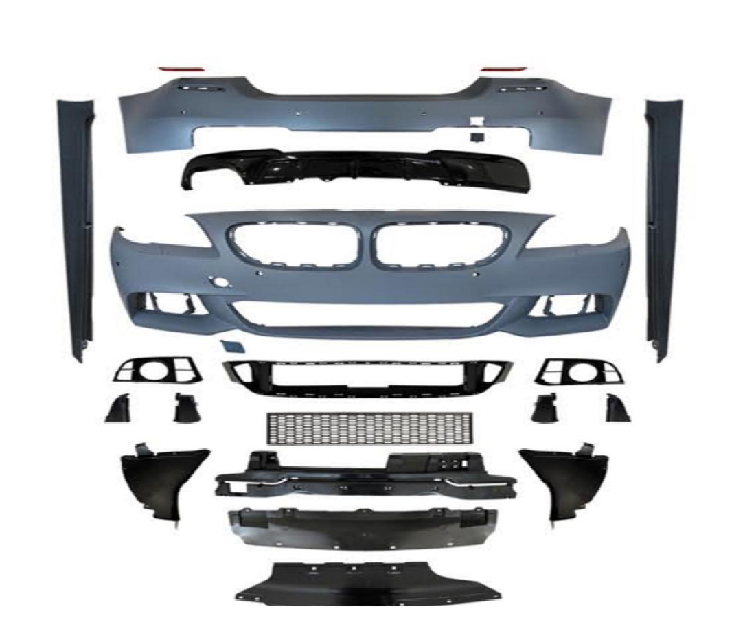 ZDERZAKI zestaw BODYKIT w KOLOR do BMW 5 F10 LCI sedan MPAKIET Mtech 2013-2017 PRZÓD TYŁ PROGI DYF 2L pod kod lakieru