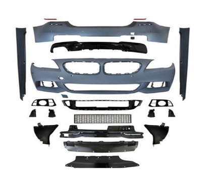 ZDERZAKI zestaw BODYKIT w KOLOR do BMW 5 F10 LCI sedan MPAKIET Mtech 2013-2017 PRZÓD TYŁ PROGI DYF 2L pod kod lakieru