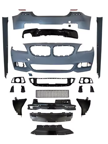 ZDERZAKI zestaw BODYKIT w KOLOR do BMW 5 F10 LCI sedan MPAKIET Mtech 2013-2017 PRZÓD TYŁ PROGI DYF 2L pod kod lakieru