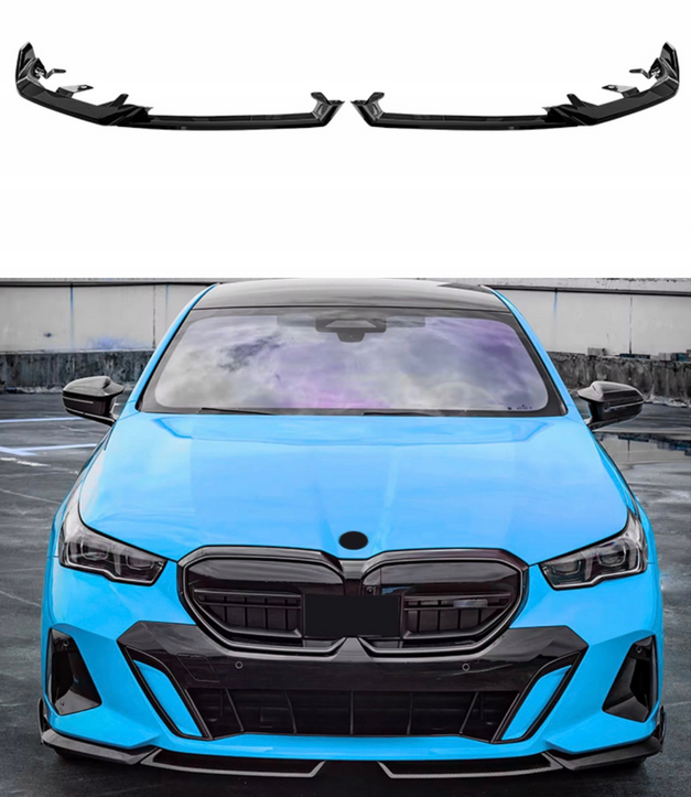 zestaw dokładek AERO Bodykit do BMW 5 G60 MPakiet Czarny połysk Dokładki Zderzaków