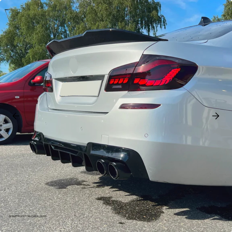 DYFUZOR SPOILER do BMW F10 F11 CZARNY POŁYSK 2x podwójny 2009-2017 M5 LOOK competition