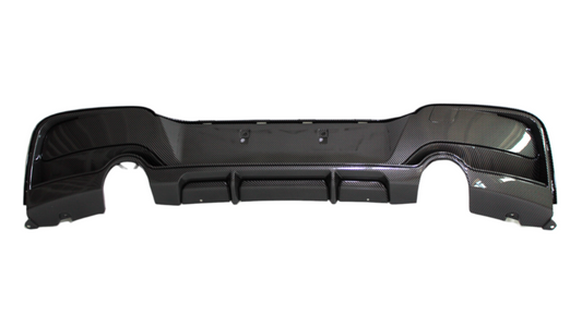 DYFUZOR SPOILER BMW F20 F21 CZARNY 2011-2014 dokładka 2 wydechy CARBON LOOK