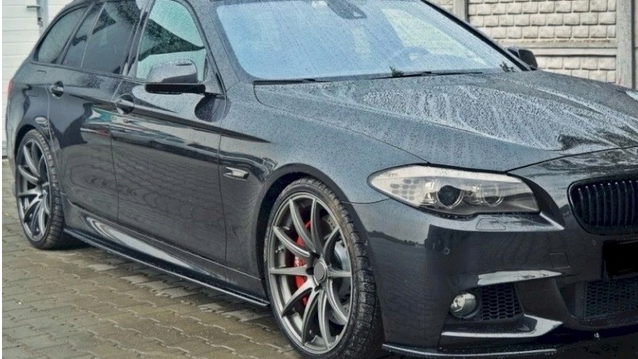 Komplet dokładek do BMW F10 F11 CZARNY POŁYSK przód tył progi ZESTAW