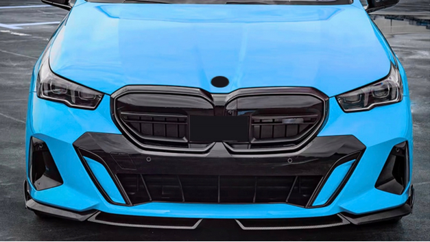zestaw dokładek AERO Bodykit do BMW 5 G60 MPakiet Czarny połysk Dokładki Zderzaków