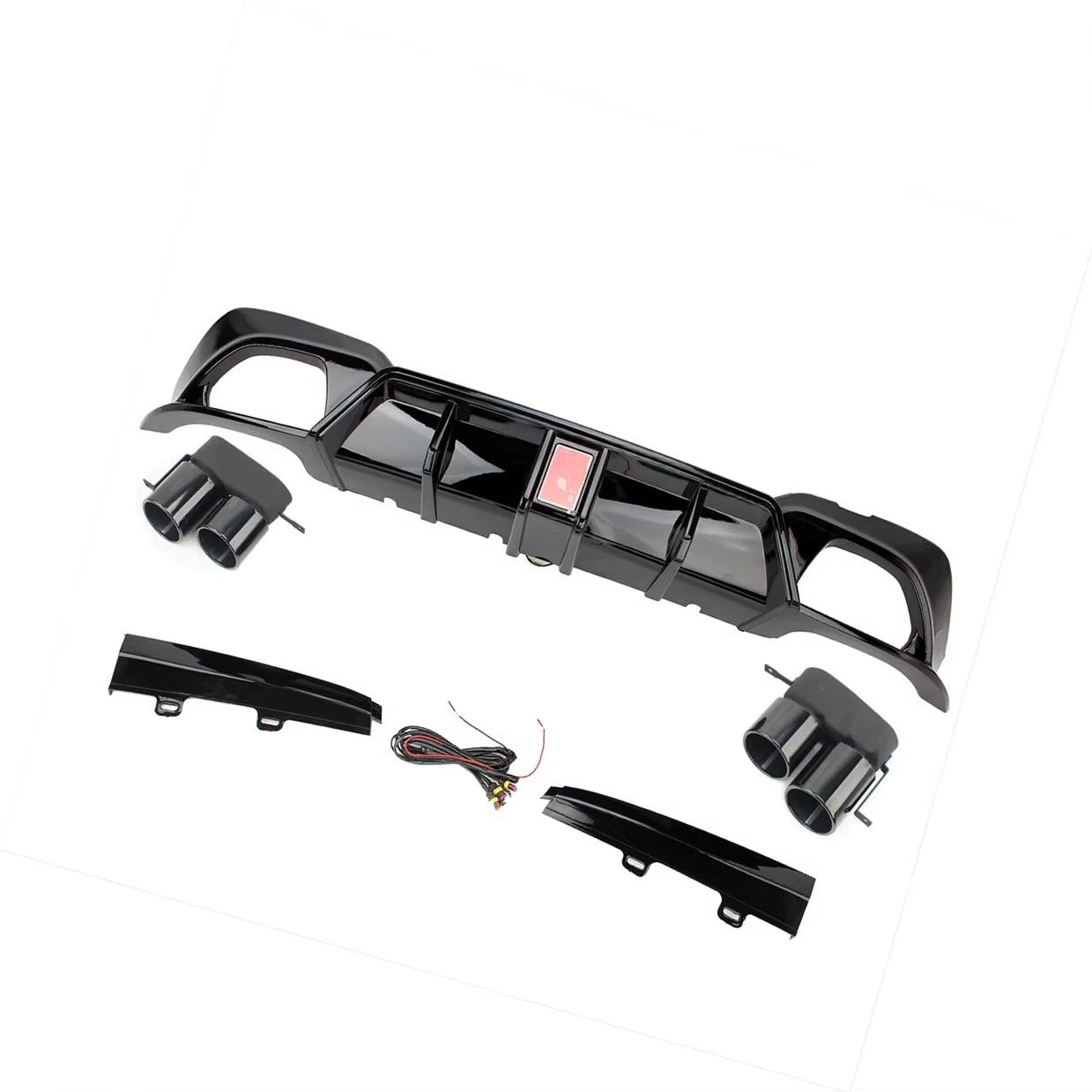 DYFUZOR LED BMW G20 G21 M340 / M340look podwójny SPOILER + 4 końcówki wydechu