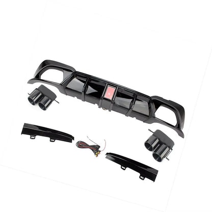 DYFUZOR LED BMW G20 G21 M340 / M340look podwójny SPOILER + 4 końcówki wydechu