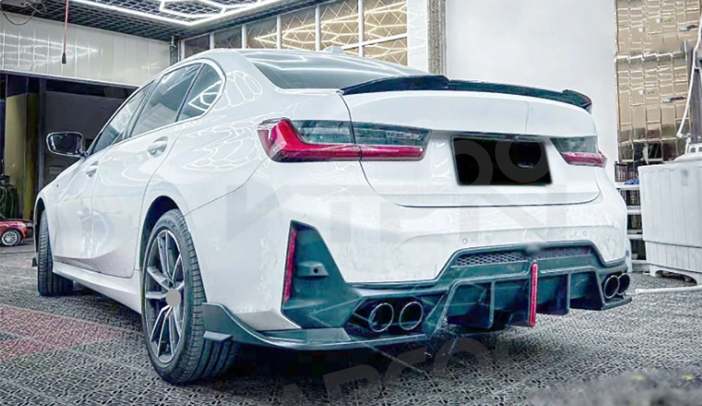 DYFUZOR LED BMW G20 G21 LCI LIFT M340 / M340look SPOILER + 4 końcówki wydechu