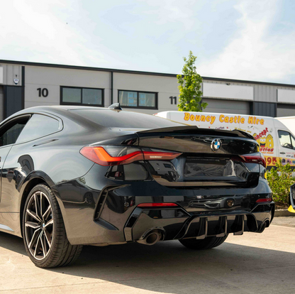 DYFUZOR SPOILER do BMW 4 G22 G23 CZARNY POŁYSK 420 430 podwójny 2020+