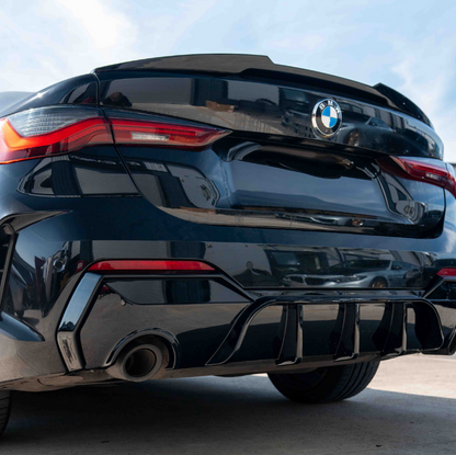 DYFUZOR SPOILER do BMW 4 G22 G23 CZARNY POŁYSK 420 430 podwójny 2020+