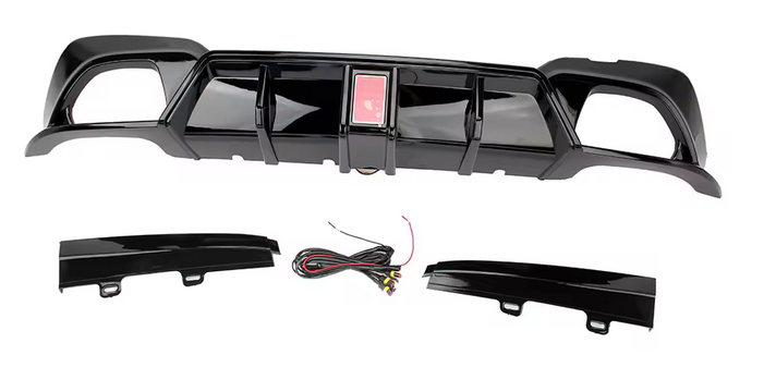 DYFUZOR LED BMW G20 G21 M340 / M340look podwójny na 4 CZARNY POŁYSK SPOILER