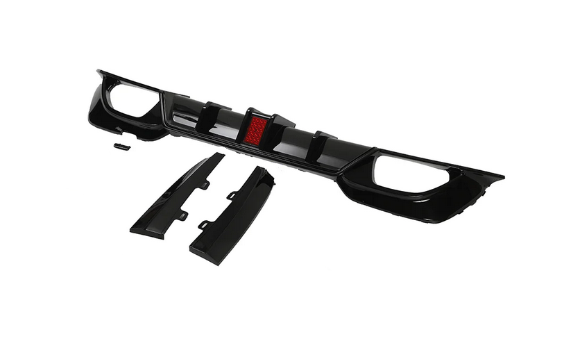 DYFUZOR LED BMW G20 G21 M340 / M340look podwójny na 4 CZARNY POŁYSK SPOILER
