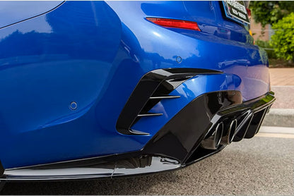 DOKŁADKI tylne wloty powietrza BMW 3 G20 G21 czarny połysk SPOILER 2 preLci