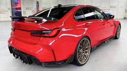 Dokładki progów do BMW G80 G81 M3 CZARNY POŁYSK 2020+ listwy progowe PEŁNE progi