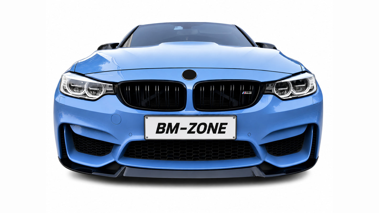 DOKŁADKA do BMW F32 do zderzaka M4look czarny połysk spoiler Splitter