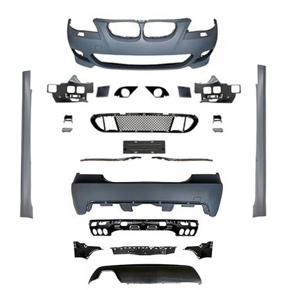 ZDERZAKI PRZÓD TYŁ PROGI zestaw BODYKIT do BMW E60 sedan MPAKIET Mtech 2003-2010 DYF 2L