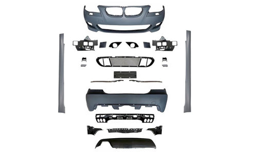 ZDERZAKI PRZÓD TYŁ PROGI zestaw BODYKIT do BMW E60 sedan MPAKIET Mtech 2003-2010 DYF 2L