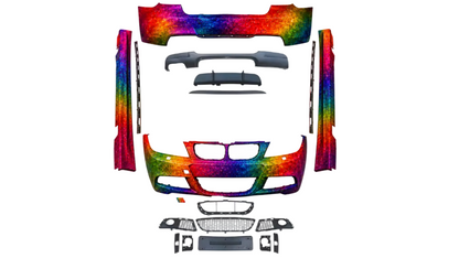 ZDERZAKI zestaw BODYKIT w KOLOR do BMW E90 LCI sedan MPAKIET Mtech 2009-2013 DYF 2L PRZÓD TYŁ PROGI pod kod lakieru