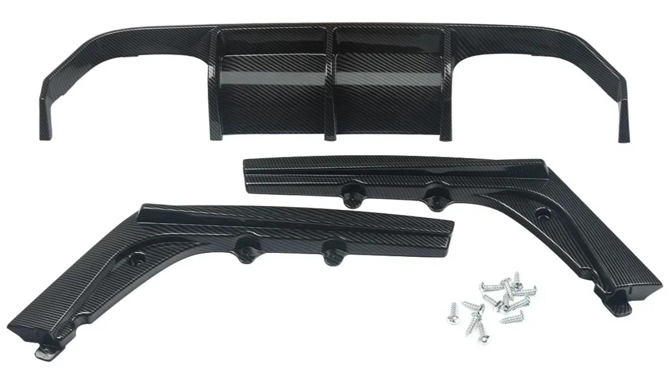 DYFUZOR SPOILER BMW M3 M4 F80 F82 F83 CARBON look dokładka zderzaka tylnego