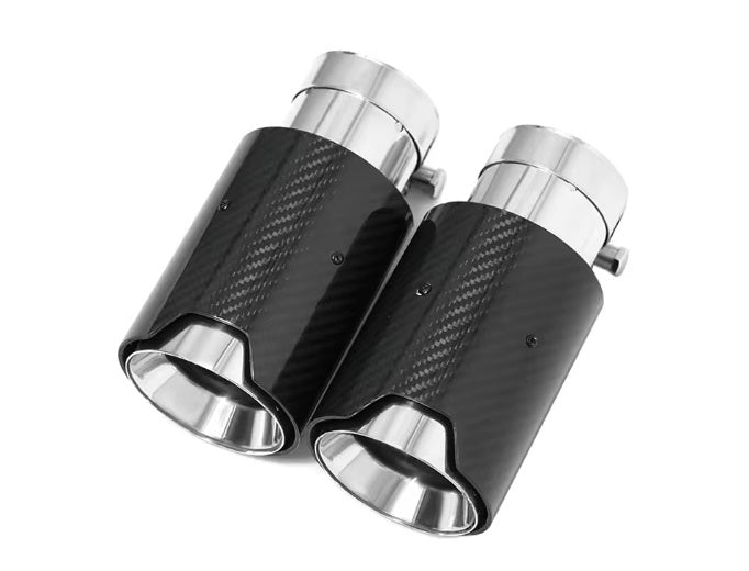 KOŃCÓWKA WYDECHU 60-63MM 92MM 180MM CARBON SREBRNE do BMW M E90 E91 E92 E93 oraz inne