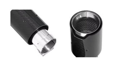 KOŃCÓWKA WYDECHU 60-63MM 92MM 180MM CARBON SREBRNE do BMW M E90 E91 E92 E93 oraz inne