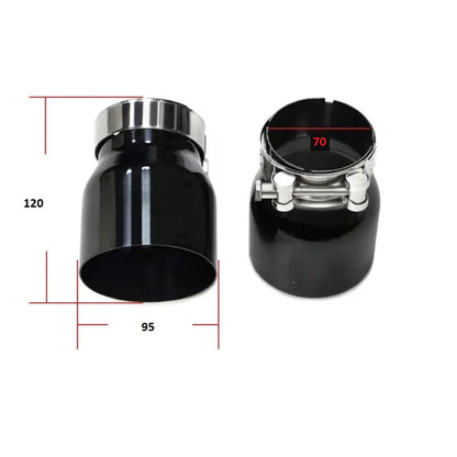 KOŃCÓWKA WYDECHU 70MM 95MM 120MM CZARNE STAL NIERDZEWNA STALOWE do BMW M