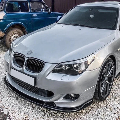DOKŁADKA Splitter PRZÓD do BMW E60 E61 czarny POŁYSK przednia przedni spoiler