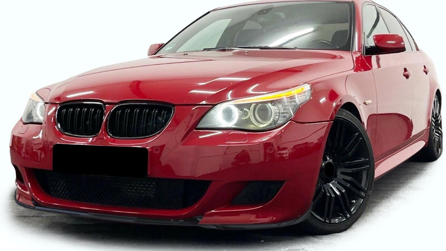 DOKŁADKA Splitter PRZÓD BMW E60 E61 M5 style czarny połysk przedni spoiler