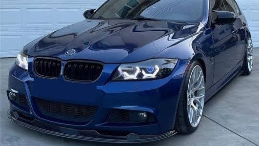 DOKŁADKA Splitter PRZÓD BMW E90 E91 czarny POŁYSK LIFT 2009-2013 pełna