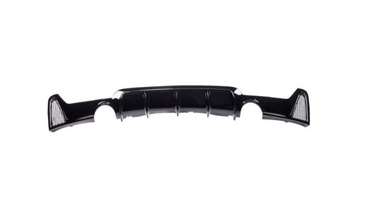 DYFUZOR SPOILER do BMW F32 F33 F36 CZARNY POŁYSK 435 440 428 430 na 2 pojedyncze wydechy