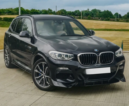 DOKŁADKA PRZÓD BMW G01 X3 2017-2021 przedni przednia SPLITTER spoiler czarny połysk