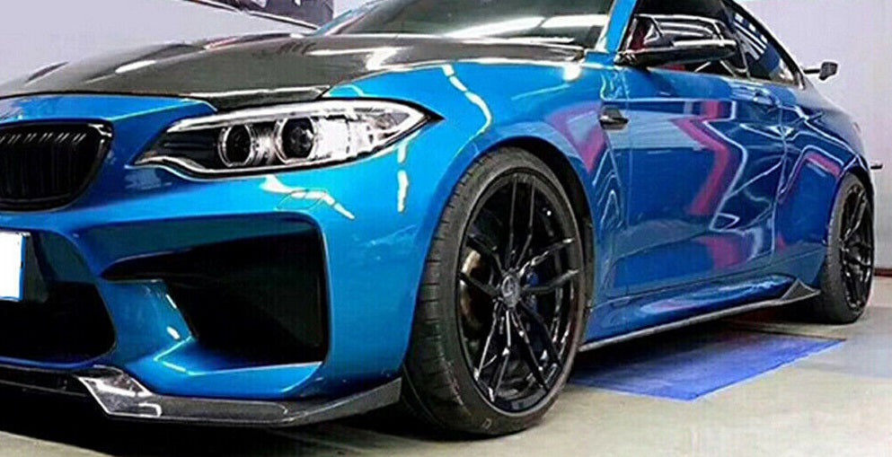 Dokładki Progów do BMW F22 F23 CS STYLE M2 MPakiet carbon look Listwy progowe progi Boczne