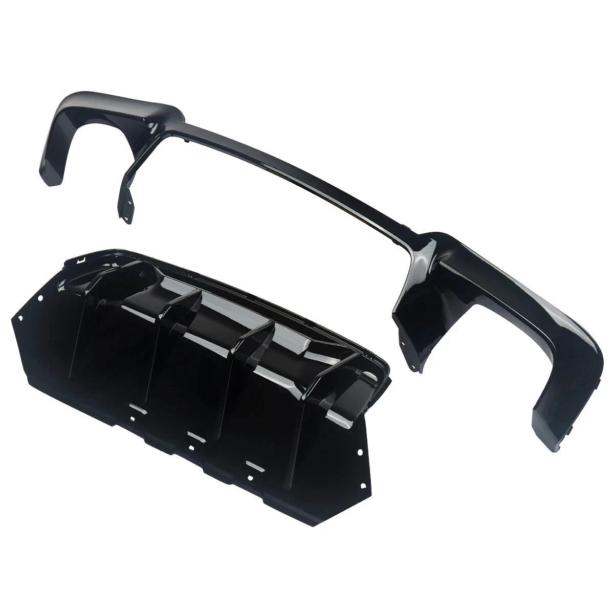 DYFUZOR SPOILER do BMW F10 F11 CZARNY POŁYSK 2x podwójny 2009-2017 M5 LOOK competition