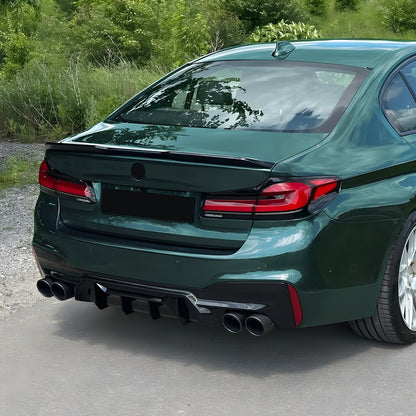 DYFUZOR SPOILER do BMW G30 G31 M5 STYLE COMPETITION 4R CZARNY POŁYSK