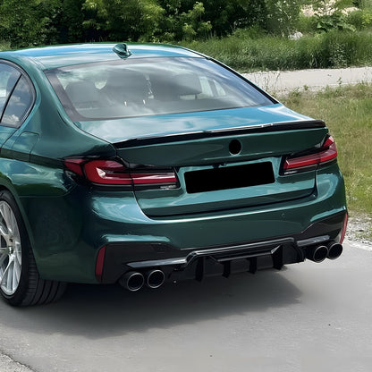 DYFUZOR SPOILER do BMW G30 G31 M5 STYLE COMPETITION 4R CZARNY POŁYSK