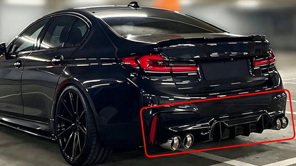 DYFUZOR SPOILER do BMW G30 G31 M5 STYLE COMPETITION 4R CZARNY POŁYSK